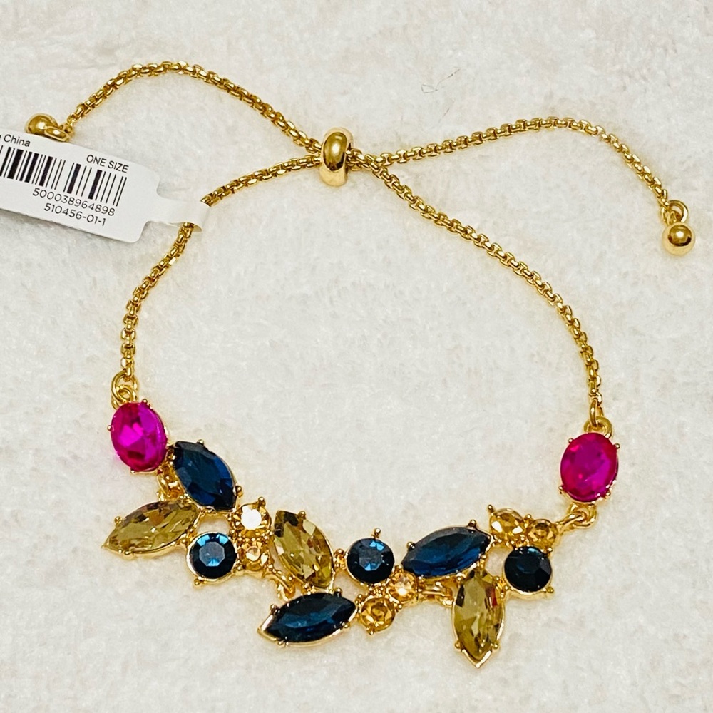 Banana Republic multi Gemstone pull thru bracelet